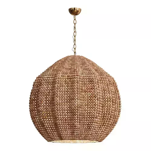Kauri Pendant Light with Wooden Beads