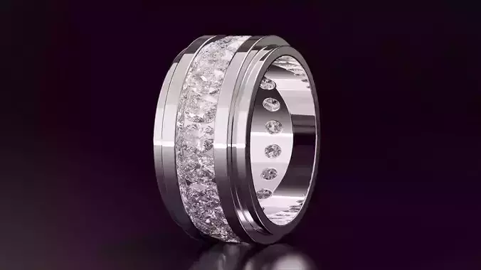 Channel Set Oval Eternity Ring N07 2856CT EU54 3D print model