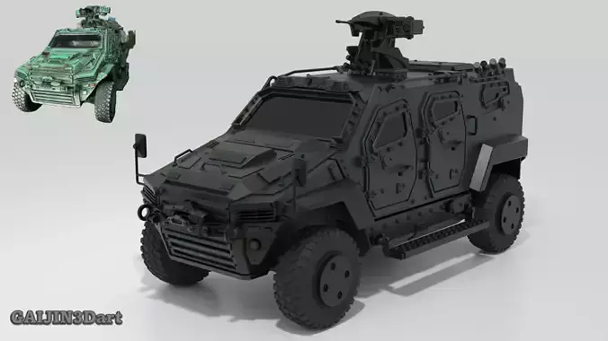 NMS 4x4 Tactical Vehicle 3D print model