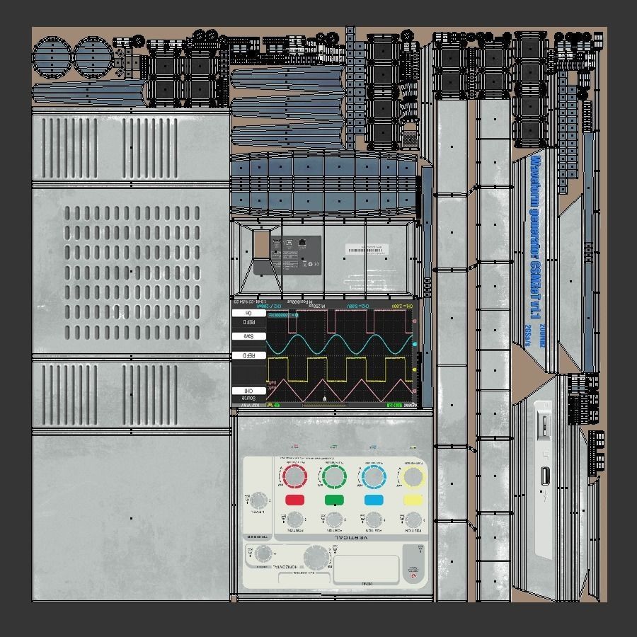 Waveform Generator Low Poly Low-poly 3D model_9