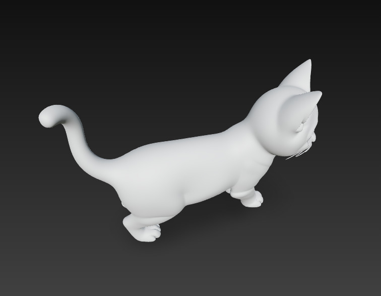 Cat Realistic 3D Model Basic - Low Poly Realistic Low-poly Low-poly 3D model_10