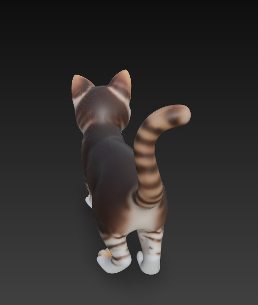 Cat Realistic 3D Model Basic - Low Poly Realistic Low-poly Low-poly 3D model_7