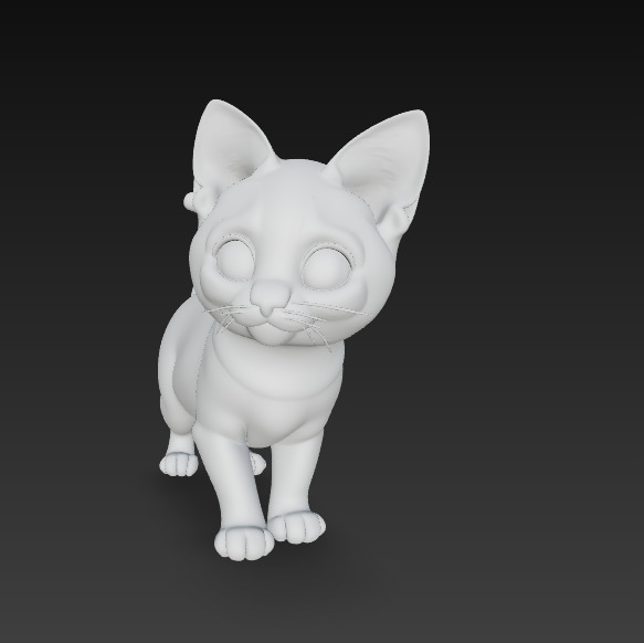 Cat Realistic 3D Model Basic - Low Poly Realistic Low-poly Low-poly 3D model_15