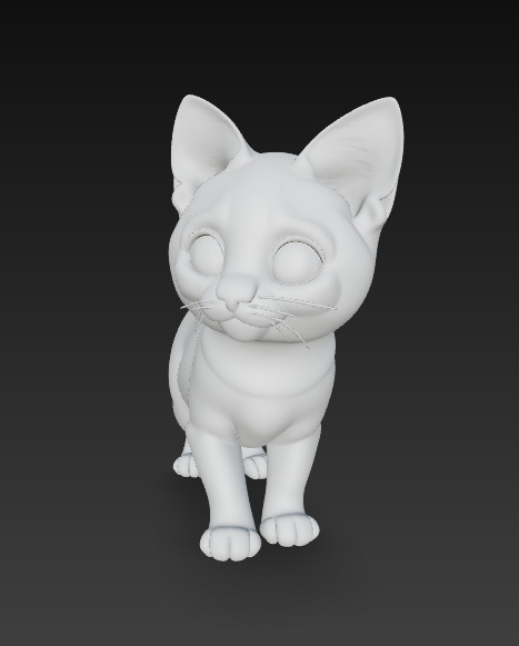 Cat Realistic 3D Model Basic - Low Poly Realistic Low-poly Low-poly 3D model_11
