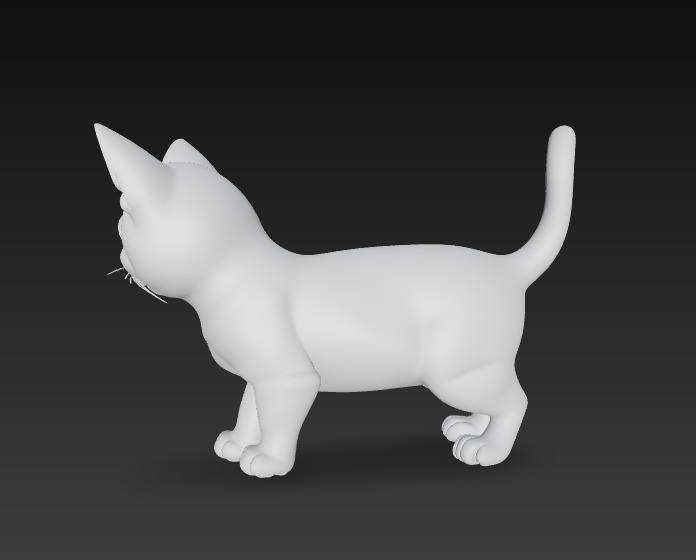 Cat Realistic 3D Model Basic - Low Poly Realistic Low-poly Low-poly 3D model_12