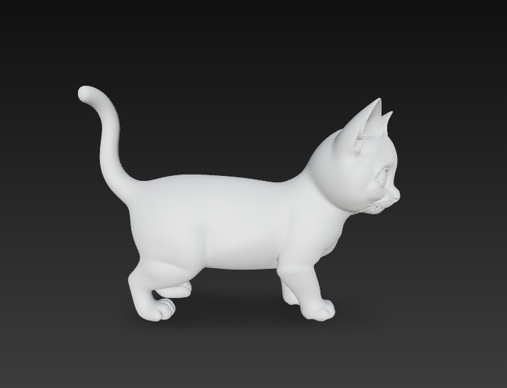 Cat Realistic 3D Model Basic - Low Poly Realistic Low-poly Low-poly 3D model_14