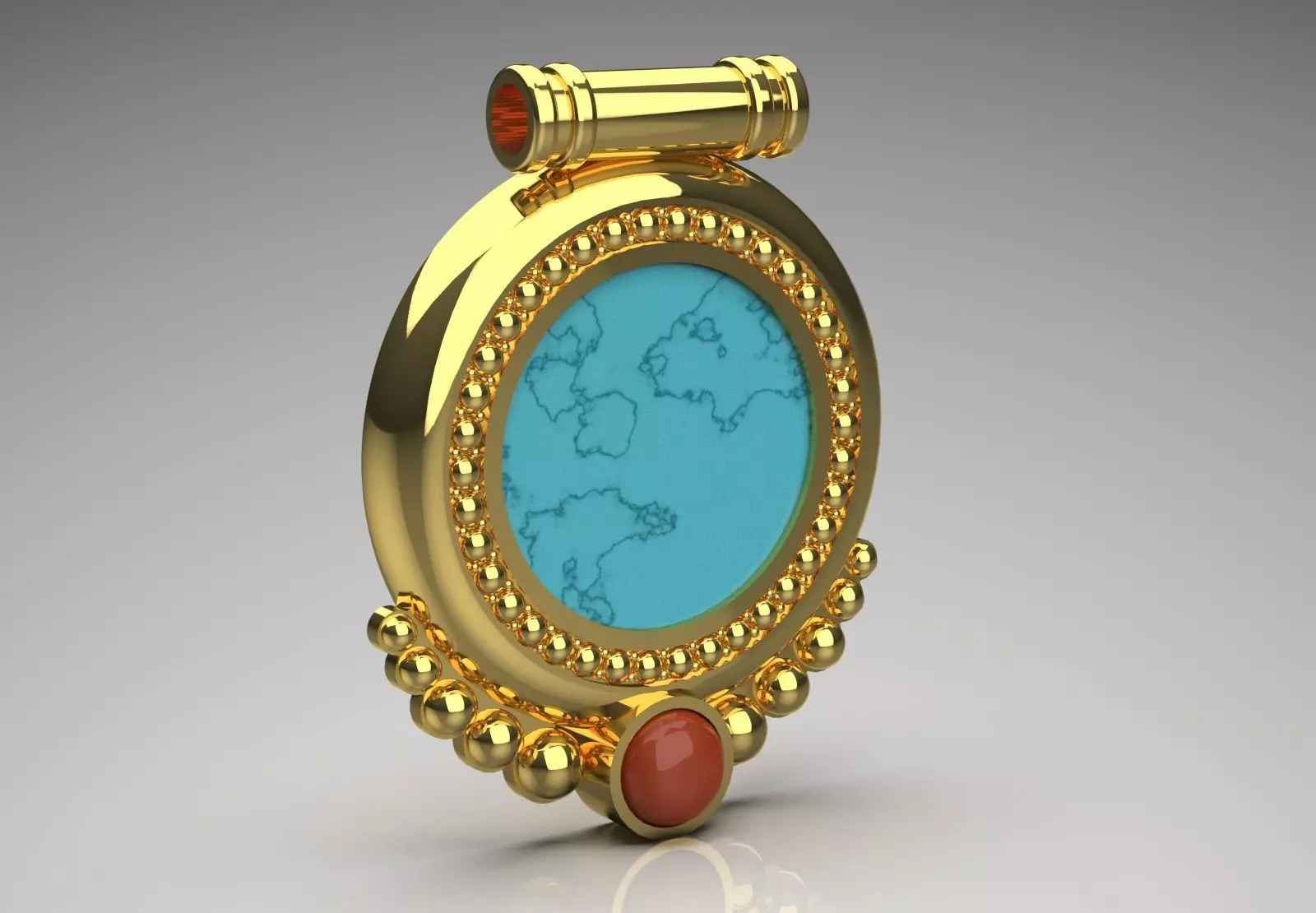 gold pendant gp0470 3D print model