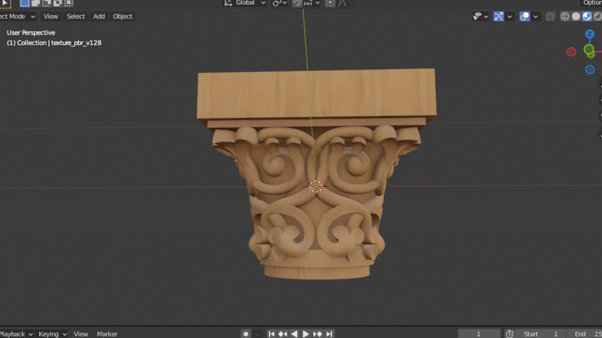 Column capital classic decorative ornament cnc 3d printing 03 3D print model_8