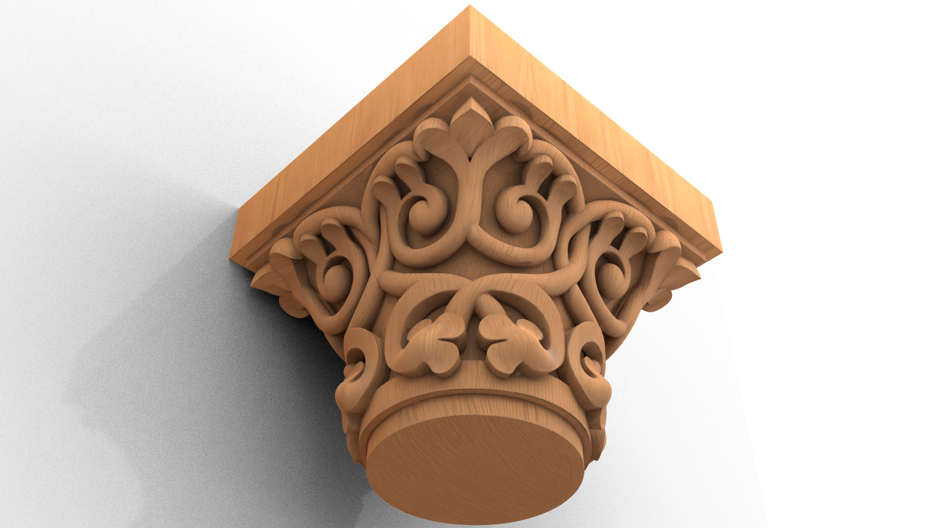 Column capital classic decorative ornament cnc 3d printing 03 3D print model_1