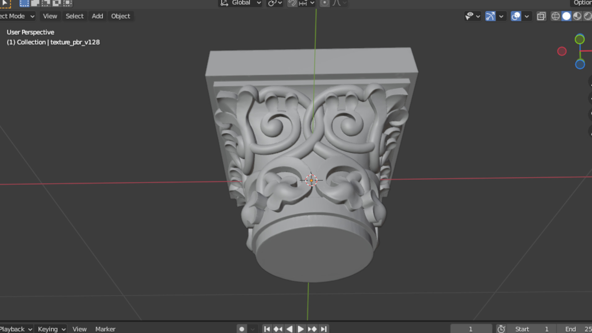Column capital classic decorative ornament cnc 3d printing 03 3D print model_4