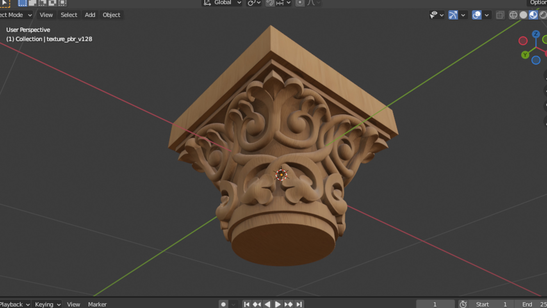 Column capital classic decorative ornament cnc 3d printing 03 3D print model_7