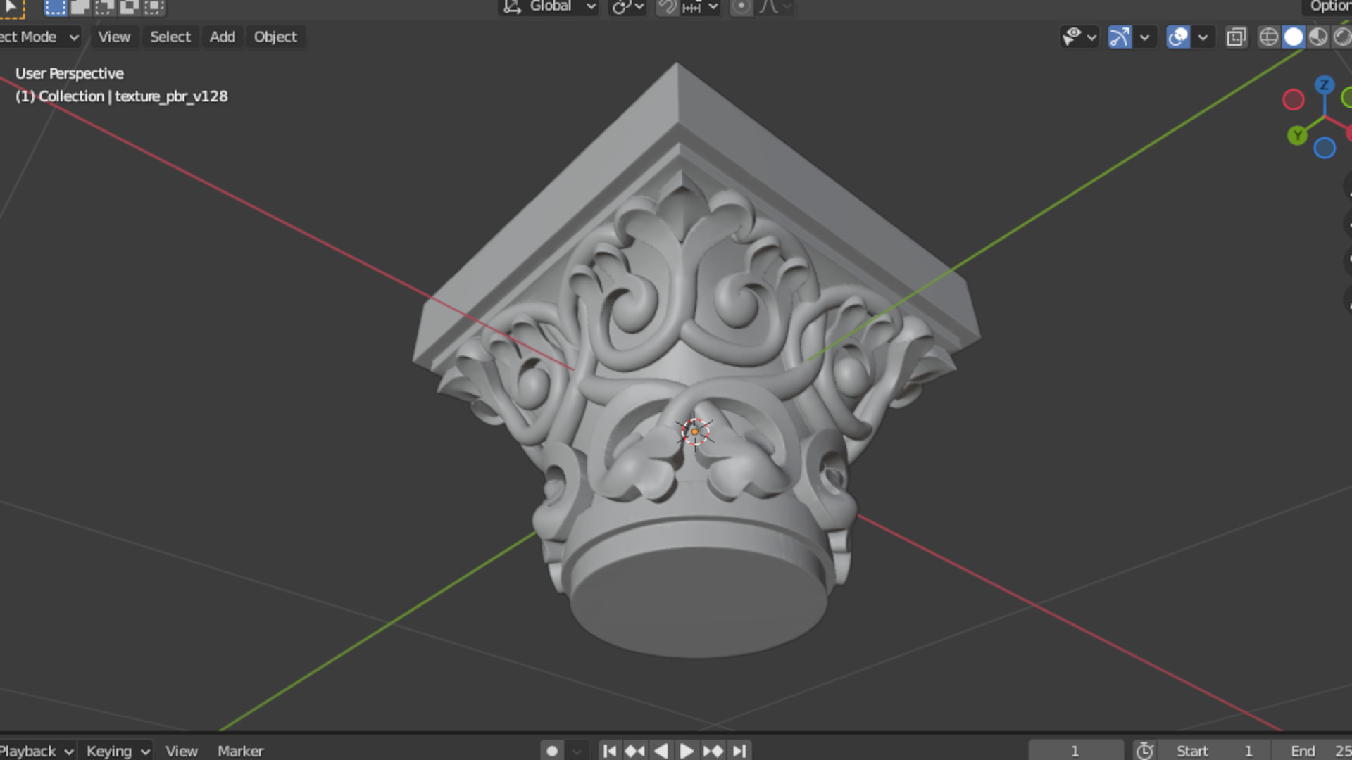Column capital classic decorative ornament cnc 3d printing 03 3D print model_3
