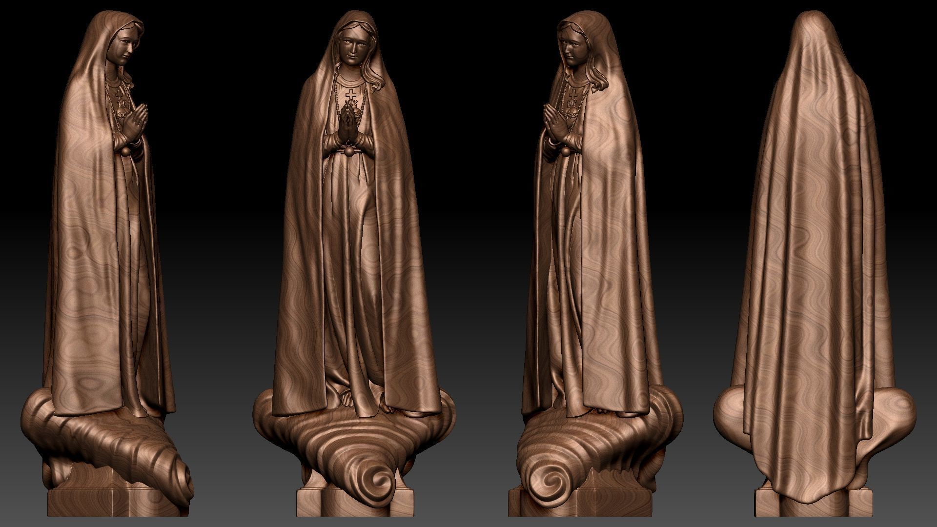 Our Lady of Fatima - Virgin Mary 3D print model_11