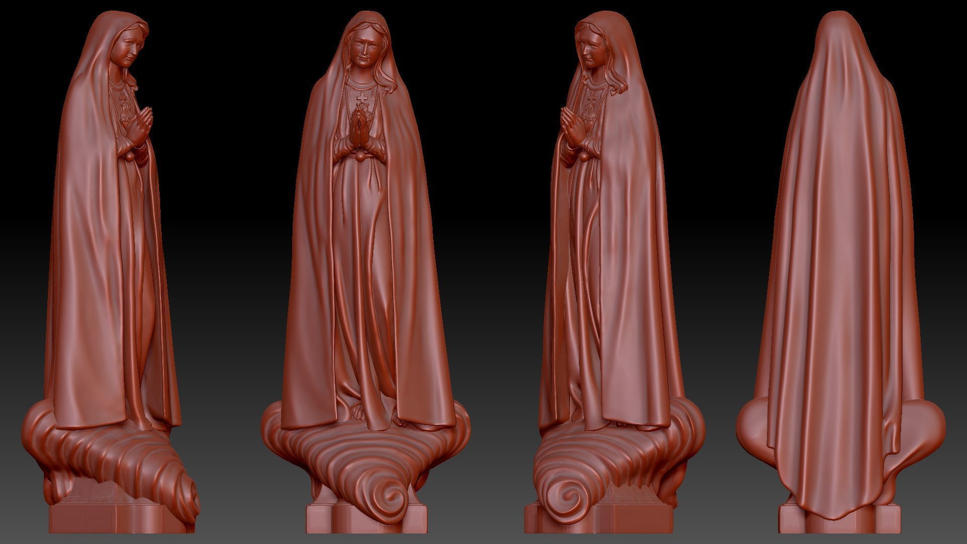 Our Lady of Fatima - Virgin Mary 3D print model_5