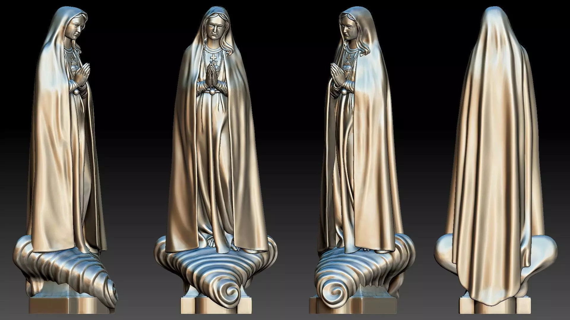 Our Lady of Fatima - Virgin Mary 3D print model_0