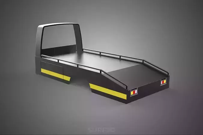 BED ONLY FLATBED TOW TRUCK CAR CARRIER PARKED RECOVERY SERVICE 3D model