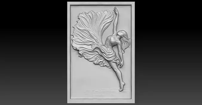 3 girl CNC Relief Model