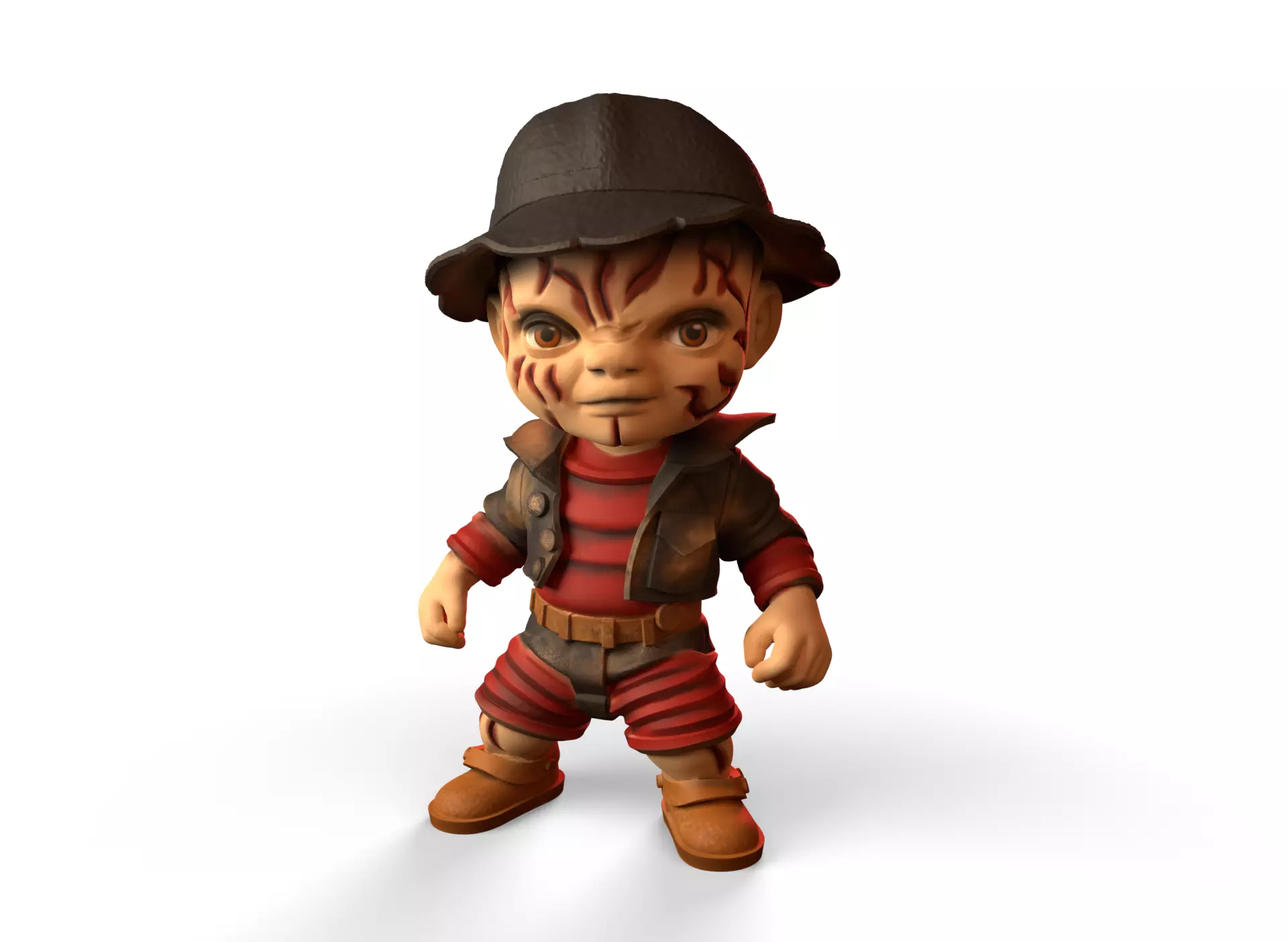 Cartoon Freddy Krueger 3D print model