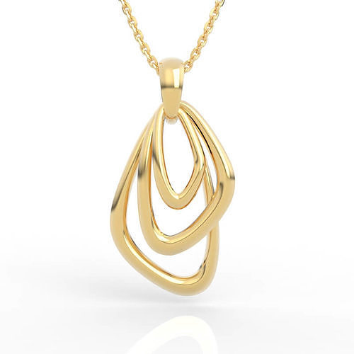 Dynamic Layered Loop Pendant 3D print model