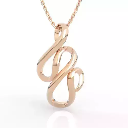 Elite Twisted Initial Pendant Necklace