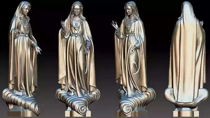 Our Lady of Fatima with holy heart - Virgin Mary 