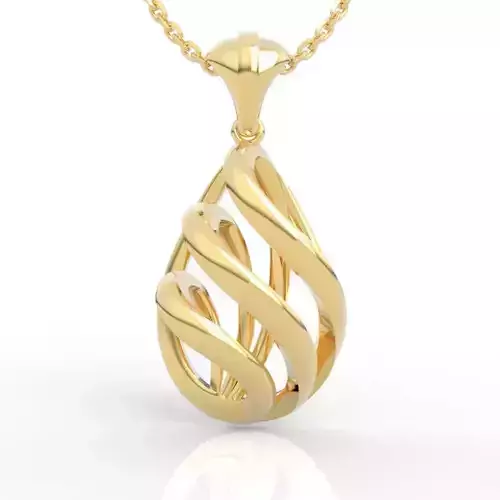 Brilliant Twisted Spiral Pendant 3D print model