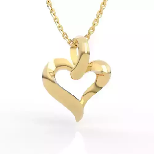 Elite Ribbon Heart Pendant