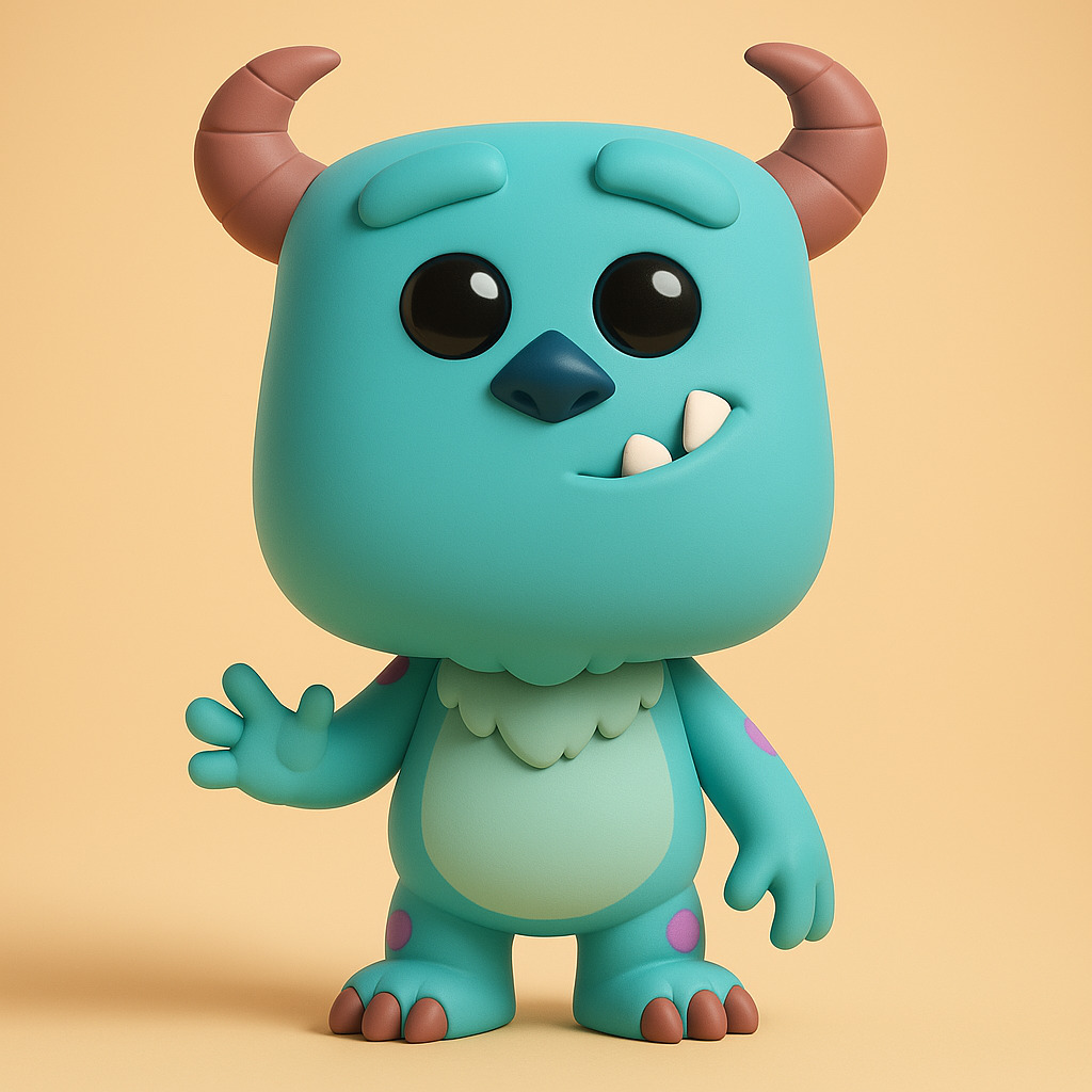 Flocked Sulley - Monsters Inc 3D print model_1