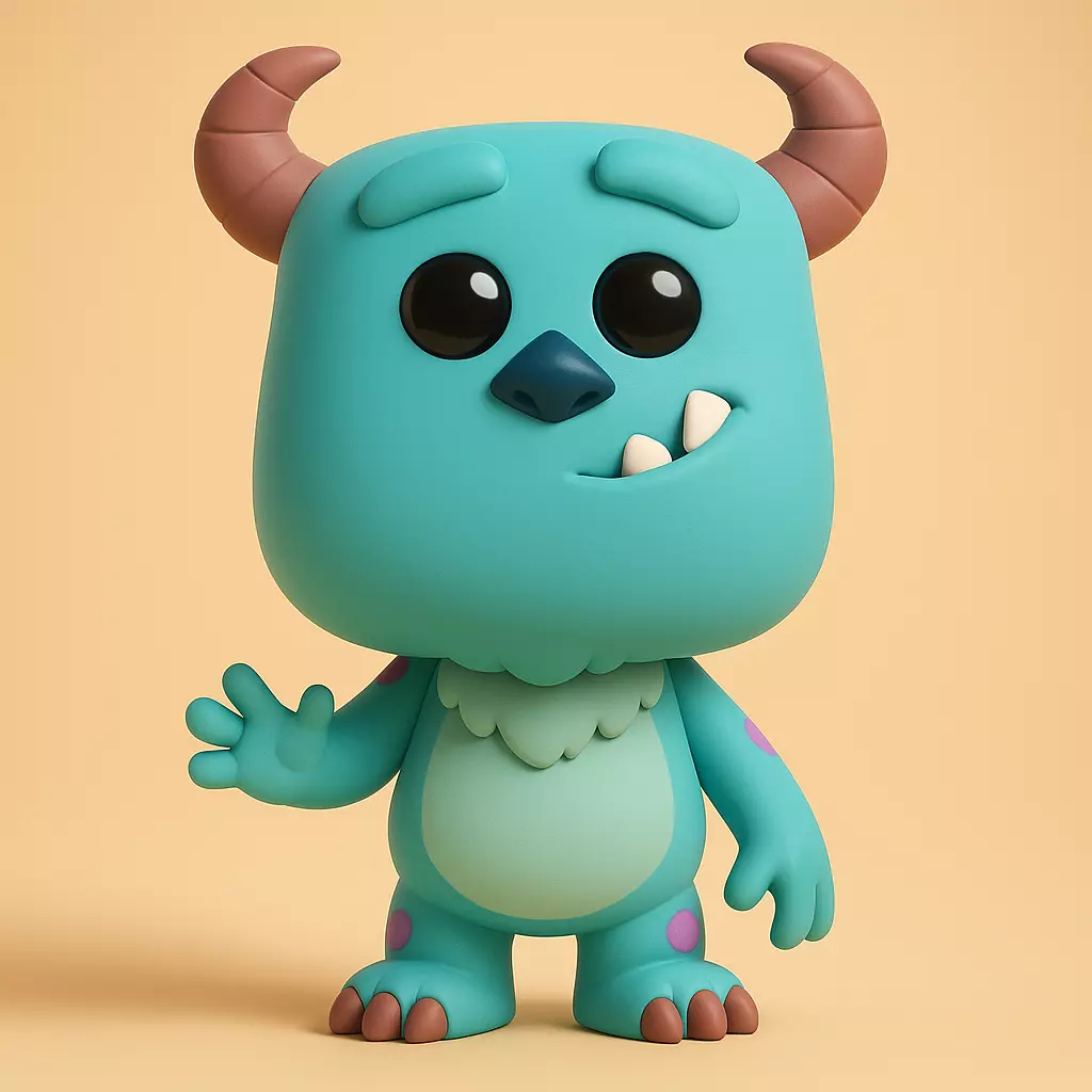 Flocked Sulley - Monsters Inc 3D print model_0