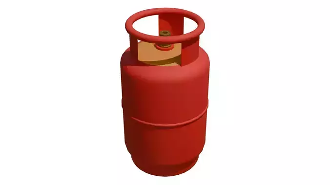 Low Poly Gas Cylinder 3D Model - Game Ready Prop