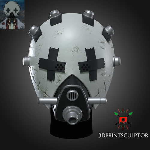 Gachiakuta Enjin Full Face Mask - For Anime Cosplay Helmet