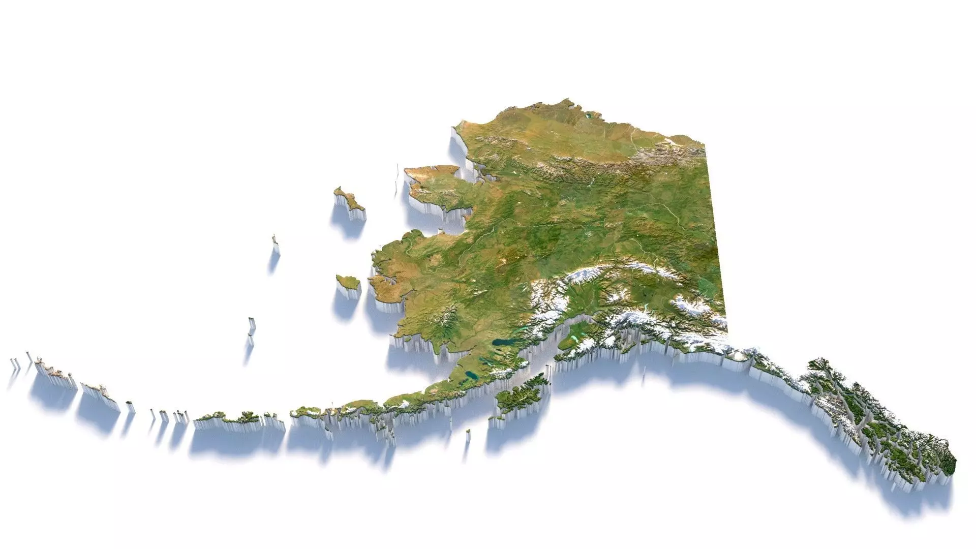 Alaska Terrain Low-poly 3D model