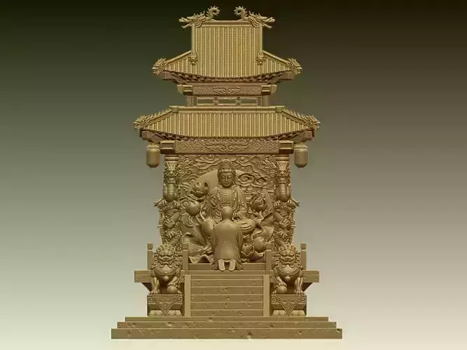 Buddha Worship Temple Diorama ver 2