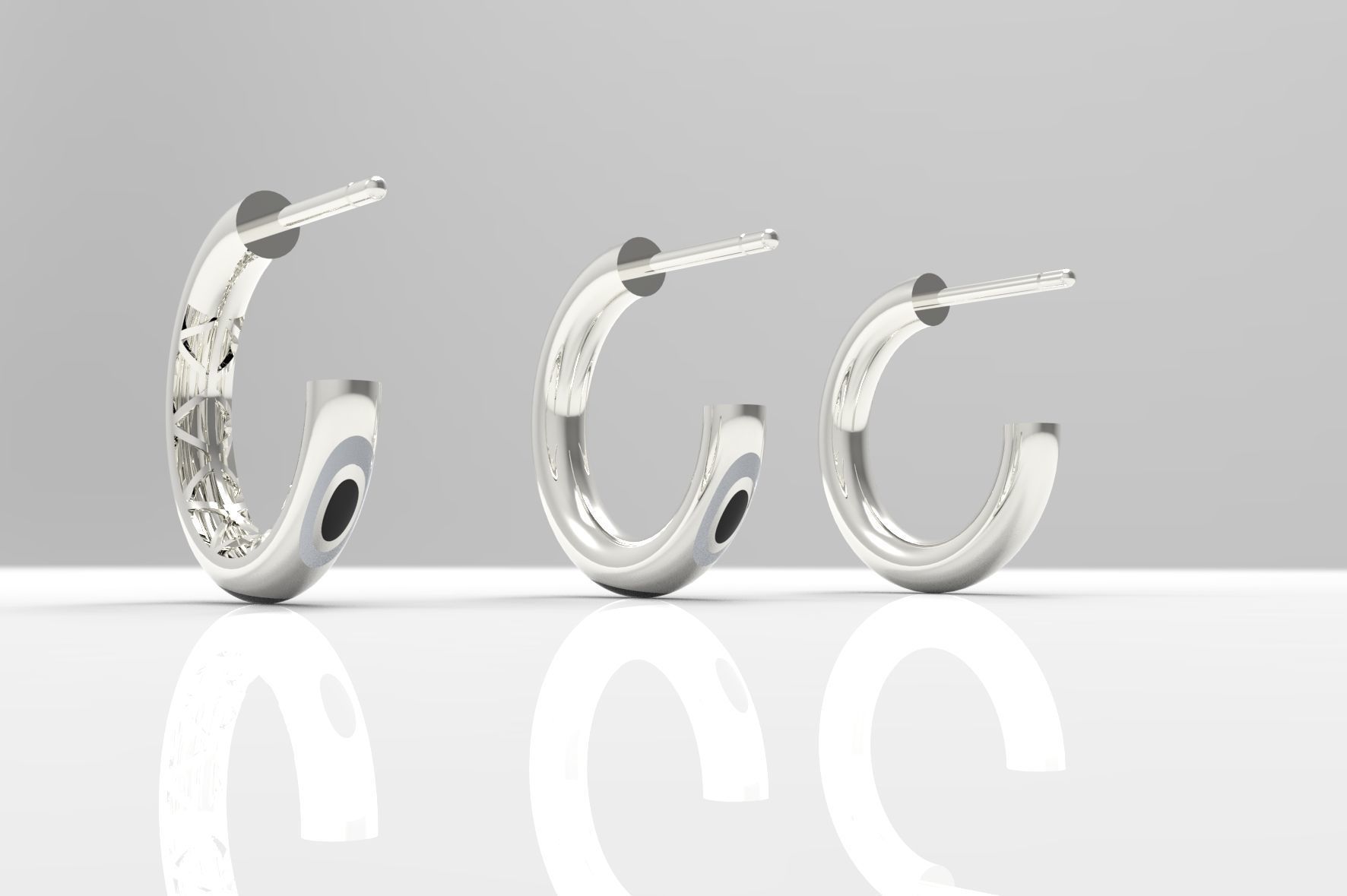 minimal enamel earring 3D print model_7