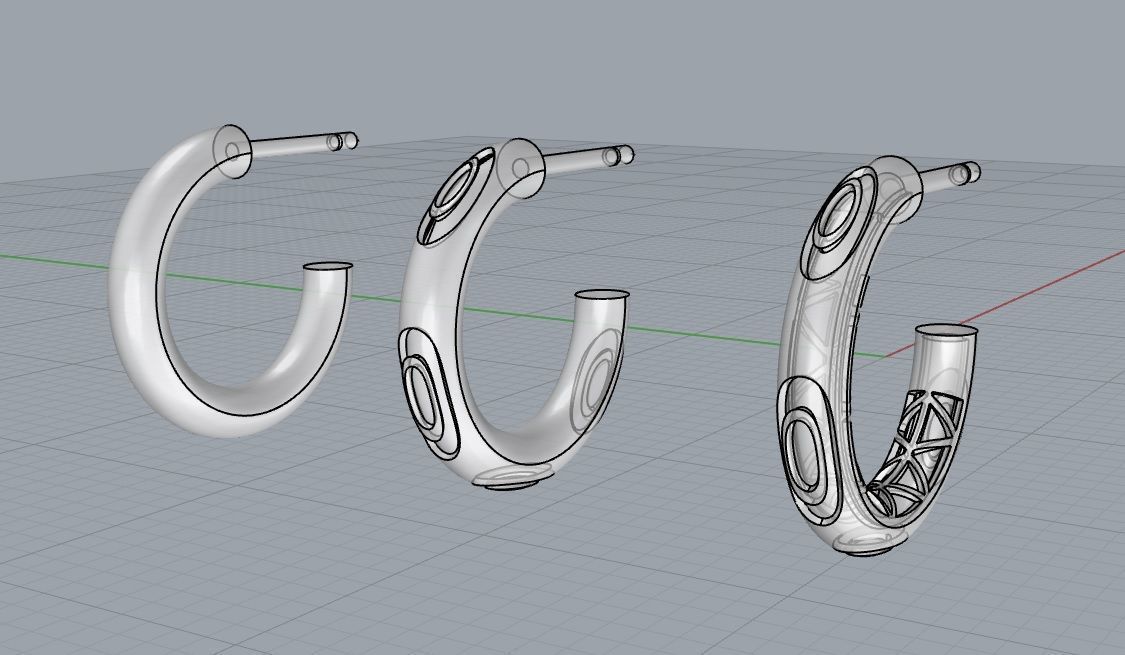 minimal enamel earring 3D print model_13