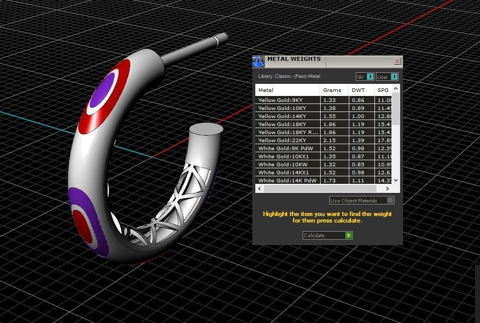 minimal enamel earring 3D print model_11