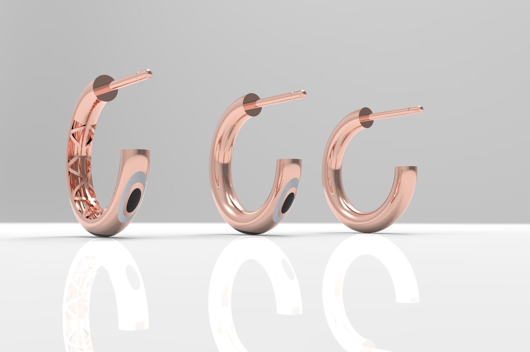 minimal enamel earring 3D print model_8