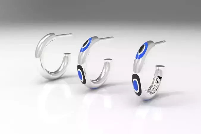 minimal enamel earring