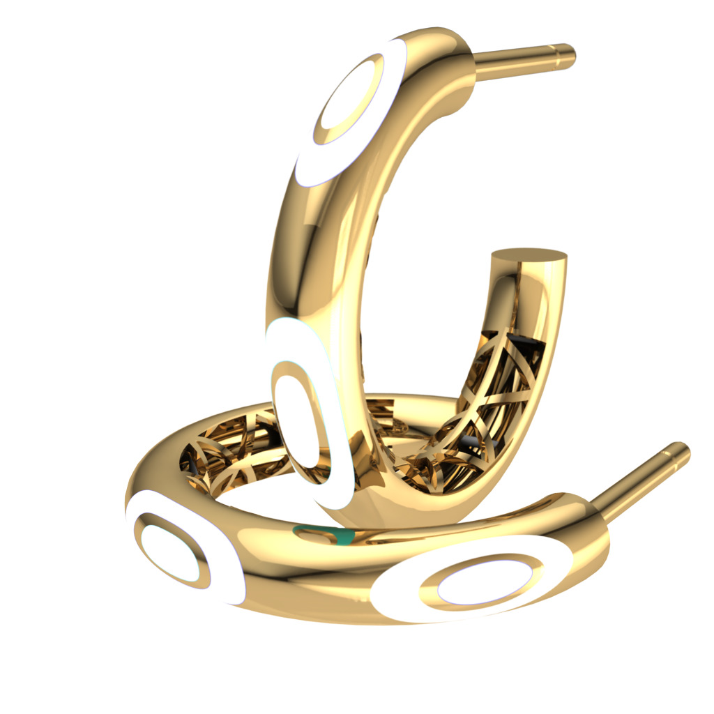 minimal enamel earring 3D print model_9