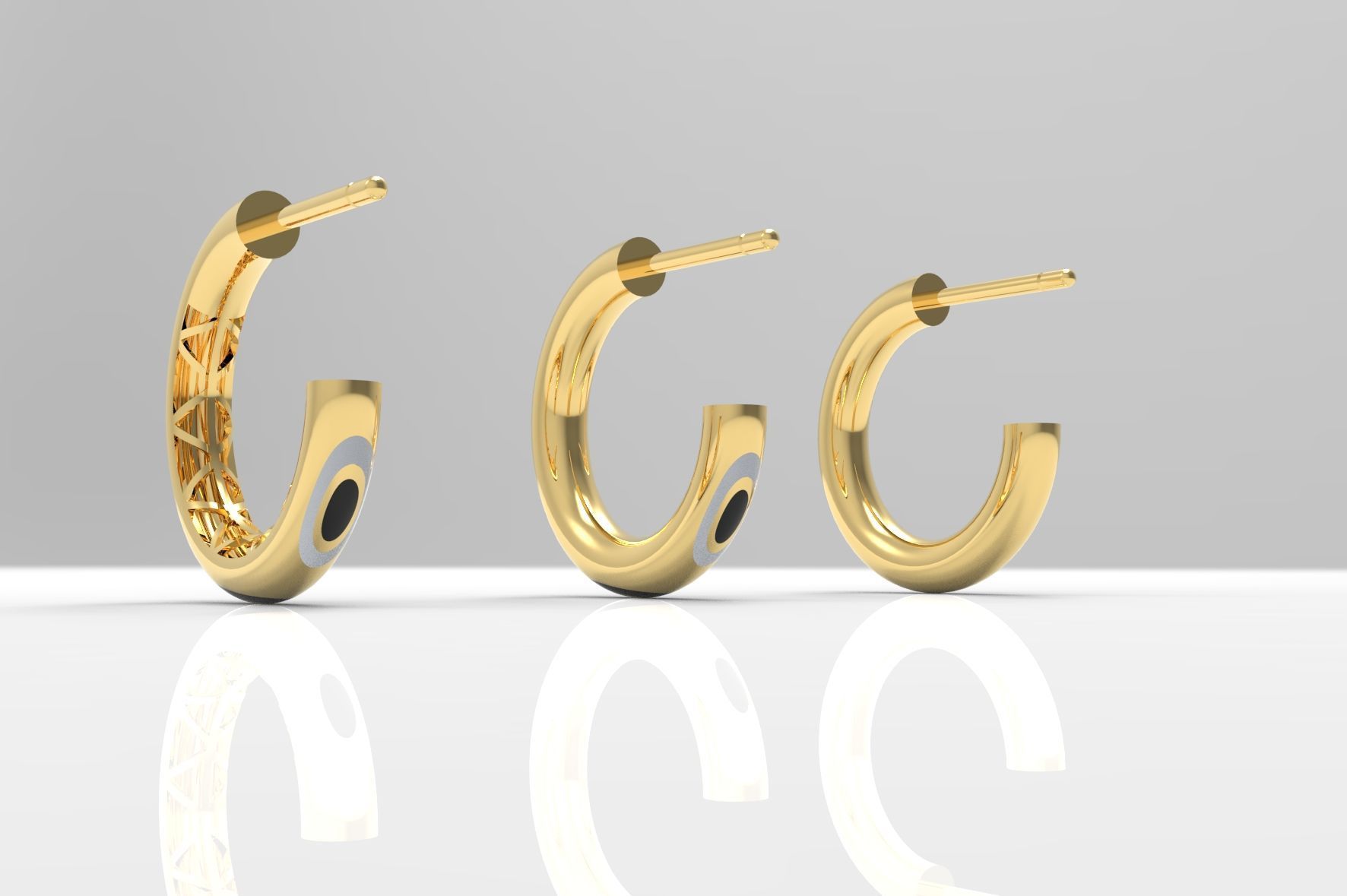 minimal enamel earring 3D print model_6