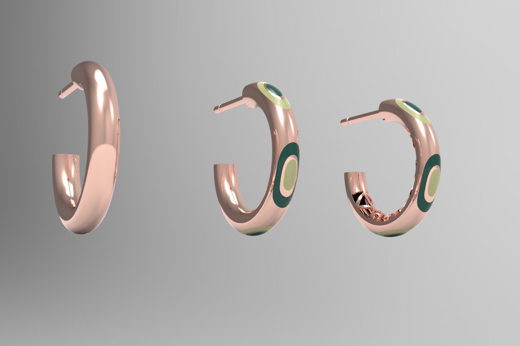 minimal enamel earring 3D print model_5