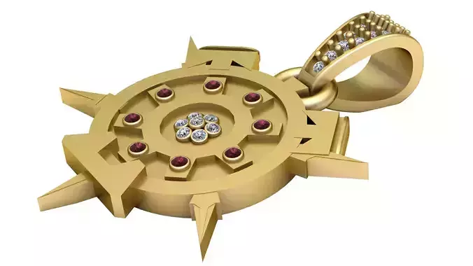  compass pendant 3D printable model  