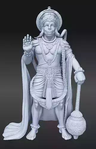 Lord Hanuman Ji  Sculpture 3D print model