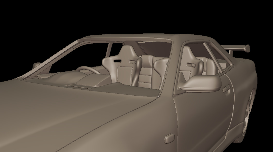 2002 NISSAN SKYLINE R 34 3D PRINT MODEL 3D print model_6