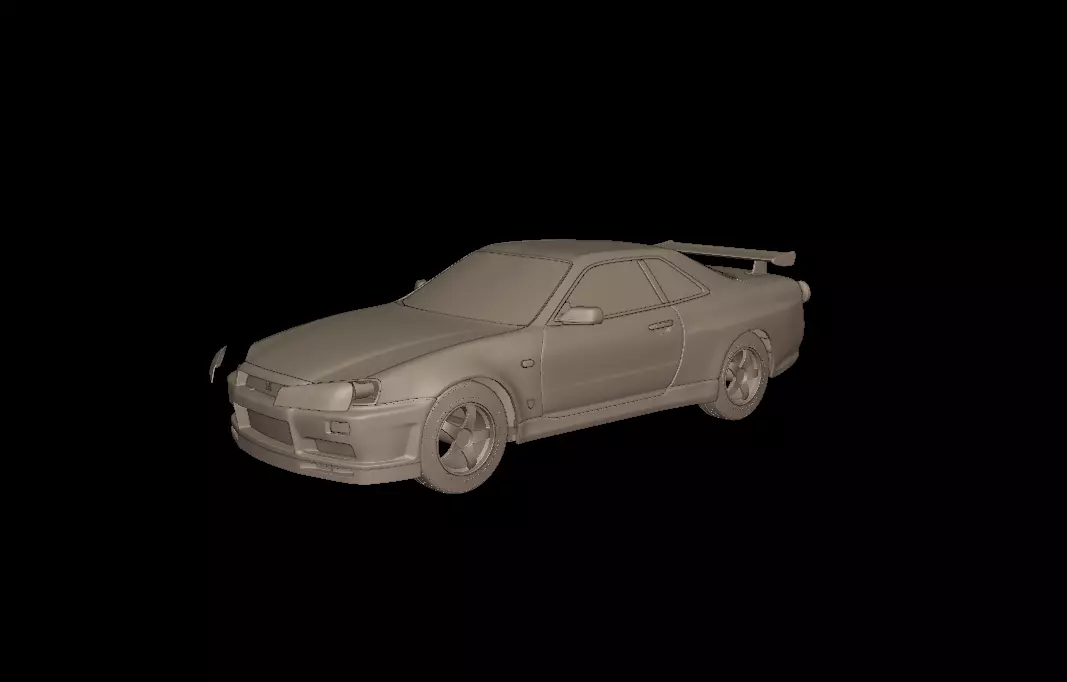 2002 NISSAN SKYLINE R 34 3D PRINT MODEL 3D print model_0