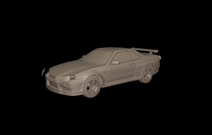 2002 NISSAN SKYLINE R 34 3D PRINT MODEL 3D print model