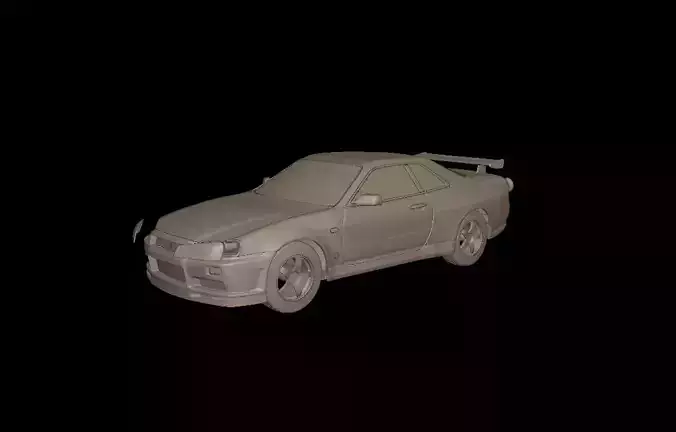 2002 NISSAN SKYLINE R 34 3D PRINT MODEL 3D print model