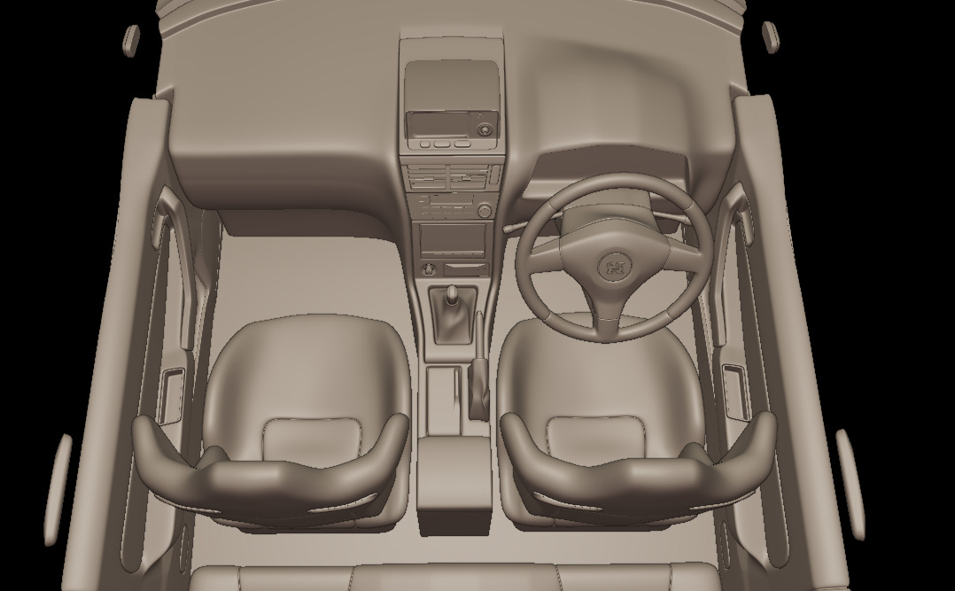 2002 NISSAN SKYLINE R 34 3D PRINT MODEL 3D print model_10