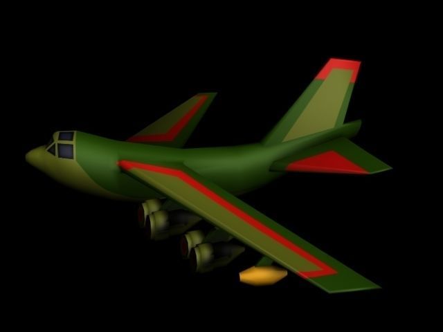 Big Toon Airplanes Low-poly 3D model_10