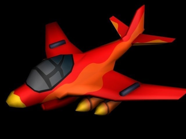 Big Toon Airplanes Low-poly 3D model_11